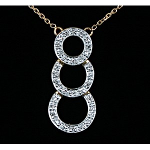 Gold Necklaces-DIAMOND 14KT/YG   