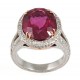 Colored Gemstones Rings-DIA 1.05CT TOURMALIN 8.00CT 18KT/WG