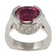 Colored Gemstones Rings-DIA 1.45CT TOURMALIN 3.00CT 18KT/WG