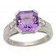 Colored Gemstones Rings-DIA .15CT AMETHYST 2.00CT 14KT/WG