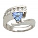 Colored Gemstones Rings-DIA .50CT TANZENITE 1.00CT 14KT/WG
