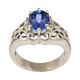 Colored Gemstones Rings-DIA.10CT TANZENITE 2.00CT 14KT/WG