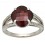 Colored Gemstones Rings-DIA/GARNET 14KT/WG