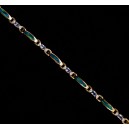 Color Bracelets-14KT/WG OPAL/TANZ/DIA 