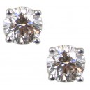 Diamond Stud Earrings-2.00CT/TW 14KT/WG