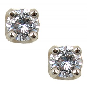 Diamond Stud Earrings-.45CT/TW 14KT/WG