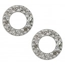 Diamond Stud Earrings-.10CT/TW 14KT/WG