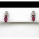Color Earrings-DIA/RUBY 14KT/WG