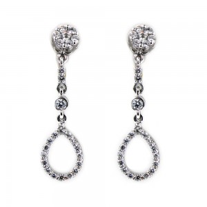 Diamond Earrings-DIA1.00CT  18KT/WG 